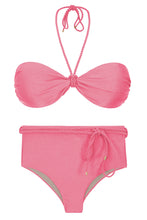 Załaduj obraz do przeglądarki galerii, Set Shimmer-Confetti Twist Belted-High-Waist
