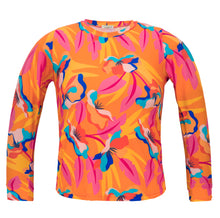 Załaduj obraz do przeglądarki galerii, Top Orange-Bloom Rash-Guard
